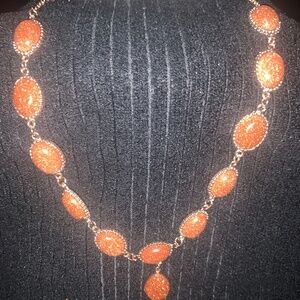 Gold sandstone necklace